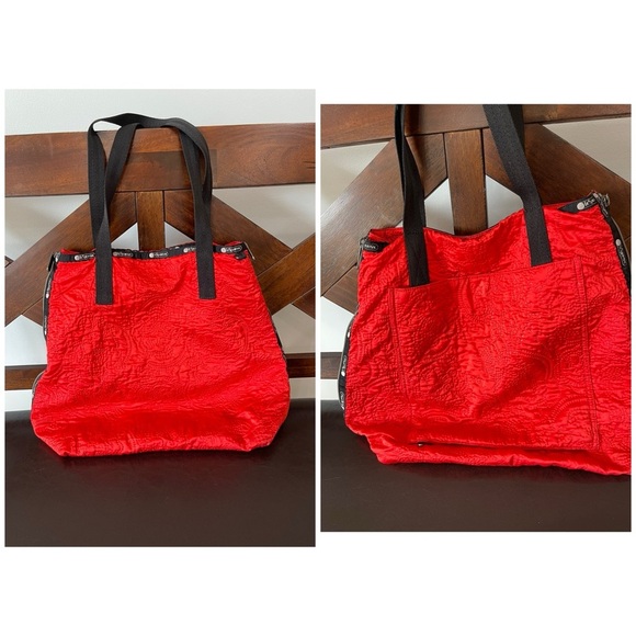 LeSportsac carry on expandable over luggage handle tote washable zippered pocket - Picture 15 of 16